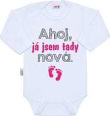 NEW BABY Body s potiskem New Baby Ahoj, já jsem tady nová. 62 (3-6m)