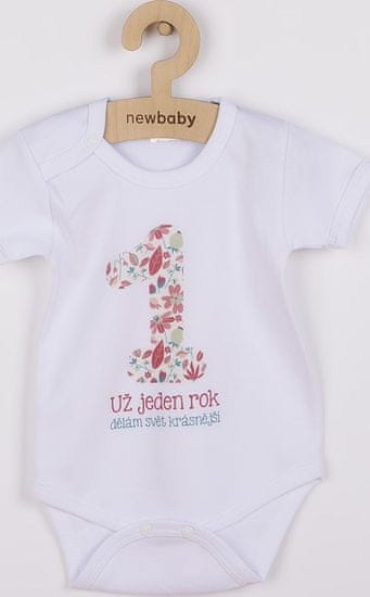 NEW BABY Body s potiskem New Baby Už jeden rok dělám svět krásnější 86 (12-18m)