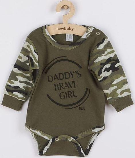 NEW BABY Kojenecké body s dlouhým rukávem New Baby Army girl 92 (18-24m)