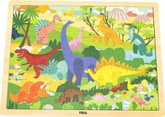 Viga Dřevěné puzzle 48 dílků Viga Dinosauři