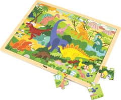 Viga Dřevěné puzzle 48 dílků Viga Dinosauři