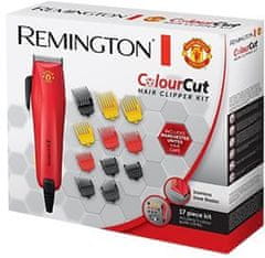 Remington Zastřihovač vlasů HC 5038, červená, oficiální produkt Manchester United, Man Utd Colour Cut Clippe