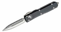 Microtech 122-6 Ultratech Satin Full Serrated automatický nůž 8,5 cm, černá, hliník 