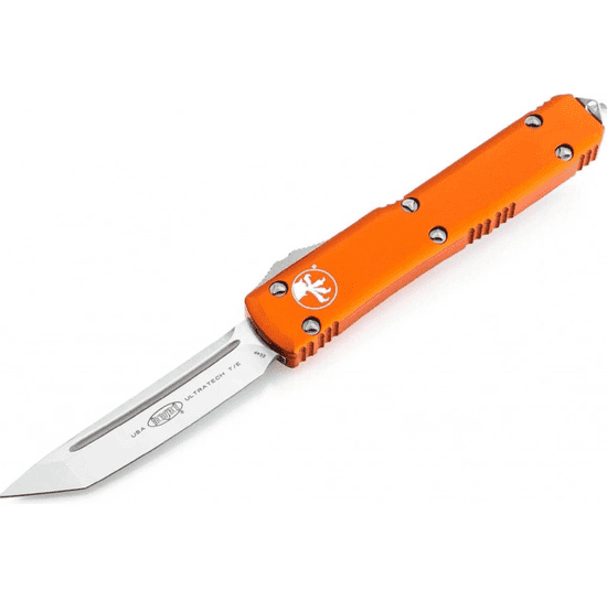 Microtech 123-4OR Ultratech Satin Standard Orange automatický nůž 8,8 cm, oranžová, hliník