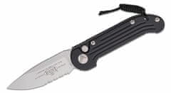 Microtech 135-11 LUDT Partial Serrated automatický nůž 8,6 cm, Stonewash, černá, hliník