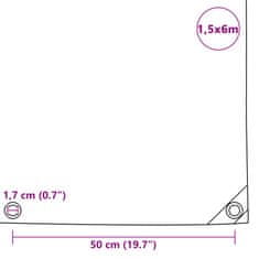 Vidaxl Plachta 650 g/m² 1,5 x 6 m modrá