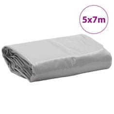 Vidaxl Plachta šedá 5 x 7 m 650 g/m²