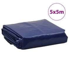 Vidaxl Plachta modrá 5 x 5 m 650 g/m²