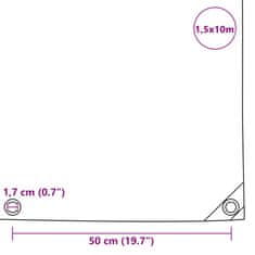 Vidaxl Plachta 650 g/m² 1,5 x 10 m černá