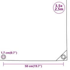 Vidaxl Plachta 650 g/m² 3,5 x 2,5 m černá