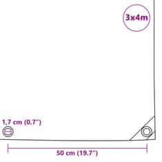 Vidaxl Plachta 650 g/m² 3 x 4 m zelená