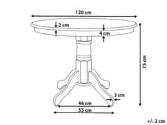 Beliani Jídelní stůl 120 cm bílý AKRON