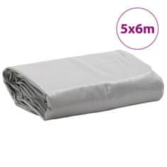 Vidaxl Plachta šedá 5 x 6 m 650 g/m²