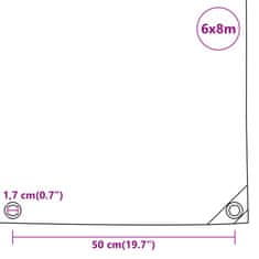 Vidaxl Plachta 650 g/m² 6 x 8 m