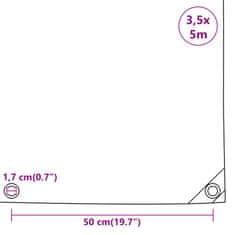 Vidaxl Plachta 650 g/m² 3,5 x 5 m