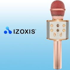 Izoxis 22190 Karaoke bluetooth mikrofon světle růžová