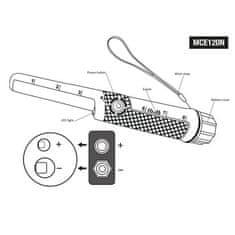 Maclean Detektor kovů, PinPoint, voděodolný, MCE120N