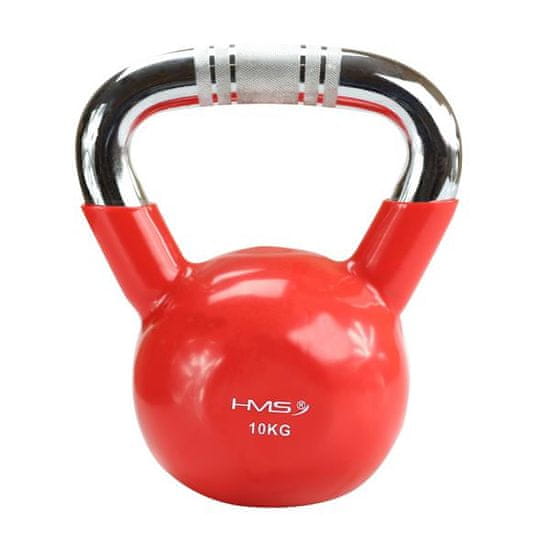 HMS Kettlebell s chromovaným úchopem KTC 10 kg červený