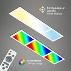 BRILONER BRILONER Multi RGB CCT LED panel, 79,5 cm, 24 W, 2400 lm, bílé BRILO 7388-016