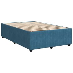 Vidaxl Box spring postel s matrací modrá 120 x 200 cm samet