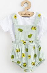 NEW BABY Mušelínový kojenecký set Kraťasy a Tričko New Baby Avocado 86 (12-18m)