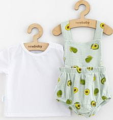 NEW BABY Mušelínový kojenecký set Kraťasy a Tričko New Baby Avocado 86 (12-18m)