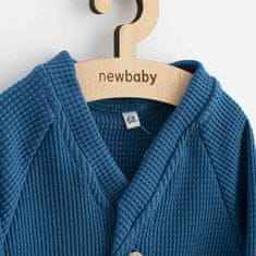 NEW BABY Kojenecký kabátek na knoflíky New Baby Luxury clothing Oliver modrý 80 (9-12m)