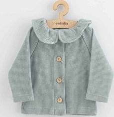 NEW BABY Kojenecký kabátek na knoflíky New Baby Luxury clothing Laura šedý 56 (0-3m)