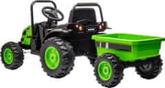 MILLY MALLY Elektrický traktor s vlečkou Milly Mally Farmer zelený