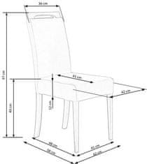 Halmar Dřevěná jídelní židle CLARION 2 černá / tap: MONOLITH 77 (námořnická) (1p=2szt)