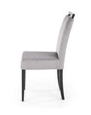 Halmar Dřevěná jídelní židle CLARION 2 černá / tap: MONOLITH 85 (šedá) (1p=2szt)