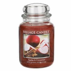 Village Candle Vonná svíčka ve skle Jablka a skořice (Apples & Cinnamon) 645 g