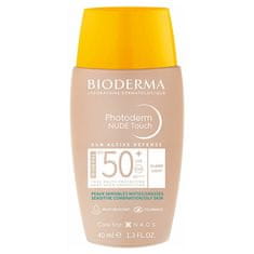 Bioderma Tónovaný ochranný fluid s efektem přirozeného make-upu SPF 50 Photoderm Nude Touch Mineral 40 ml (Odstín Light)