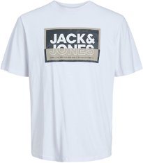 Jack&Jones Pánské triko JCOLOGAN Standard Fit 12253442 White (Velikost S)