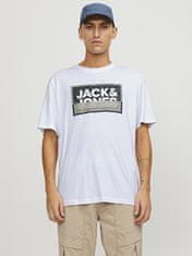 Jack&Jones Pánské triko JCOLOGAN Standard Fit 12253442 White (Velikost S)