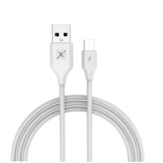 IZMAEL síťová nabíječka + kabel - 2.1A MicroUSB - 2x USB - Bílá KP32815