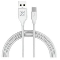 IZMAEL síťová nabíječka + kábel - 2.1A USB-C - 2x USB - Bílá KP32813