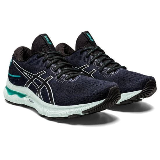 Asics Gel Nimbus 24 W Dámská běžecká obuv, navy/zelená, vel. S 42