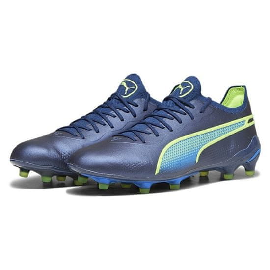 Puma King Ultimate FG/AG Pánské fotbalové kopačky, modrá-navy/zelená, vel. S 45