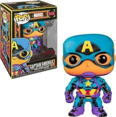 Funko POP! Marvel: Black Light Captain America - Sběratelská figurka Kapitán Amerika