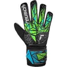 Reusch Attrakt Starter Solid Junior Dětské brankařské rukavice, černo/zelené, vel. S 4