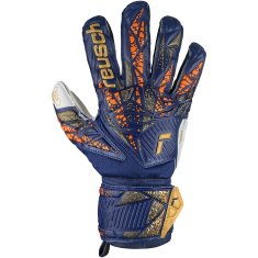 Reusch Attrakt Grip Brankářské rukavice, modro/bílo/oranžovo/zlaté, vel. L 7,5