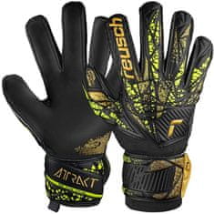 Reusch Attrakt Infinity Finger Support Brankářské rukavice, černo/zeleno/zlaté, vel. L 7,5