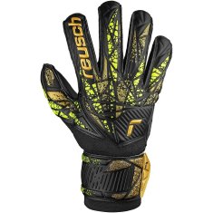 Reusch Attrakt Infinity Finger Support Brankářské rukavice, černá,zelená,zlatá,vel. 8,5