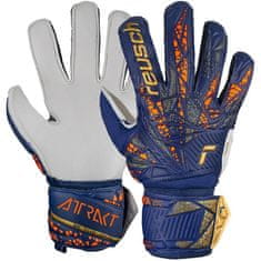 Reusch Attrakt Solid Brankářské rukavice, modro/bílo/oranžovo/zlaté, vel. L 10