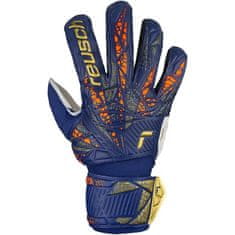 Reusch Attrakt Solid Junior Dětské brankářské rukavice, bílo/modro/zlaté, vel. S 4