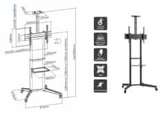 Fiber Mounts LUTAR-2 Tv stojan s policemi