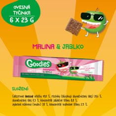 Goodies ovesné tyčinky malina a jablko 6 x 23 g