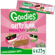 Goodies ovesné tyčinky malina a jablko 6 x 23 g