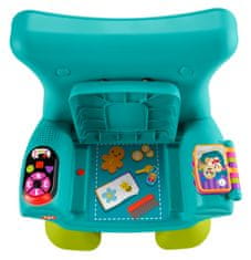 Fisher-Price Křesílko Smart Stages CZ/SK/ENG/HU/PL, hudební výuková hračka pro batolata, vícejazyčná verze HYR95